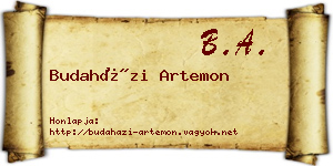 Budaházi Artemon névjegykártya